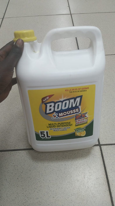 Boom Mousse Ultra Power Multi-Purpose Liquid Detergent – Lemon (5L)