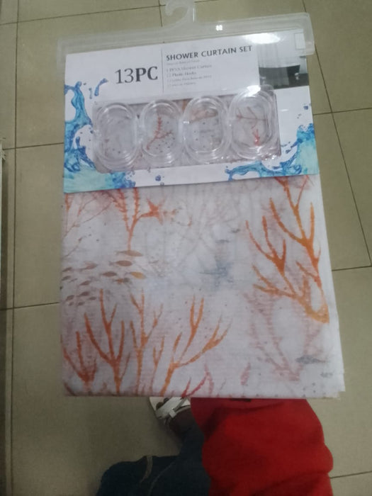 Waterproof Shower Curtain/1Pc includes 13 Curtain Rings 180*180CM