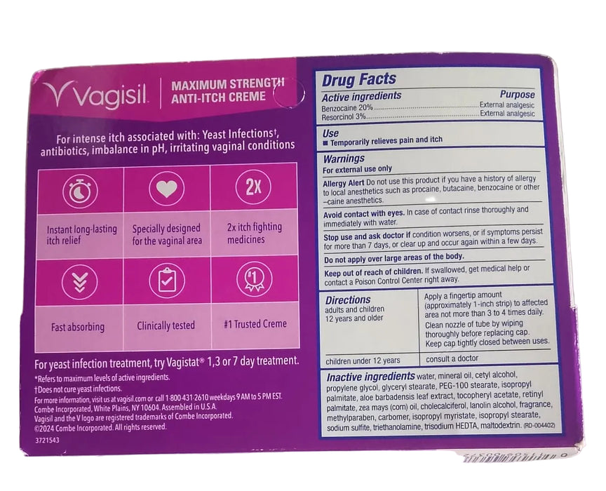 Vagisil Maximum Strength Anti-Itch Creme 28g