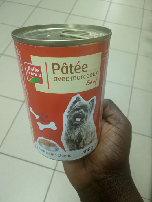 Belle France Pâtée avec morceaux Bœuf Pour petits chiens 400g