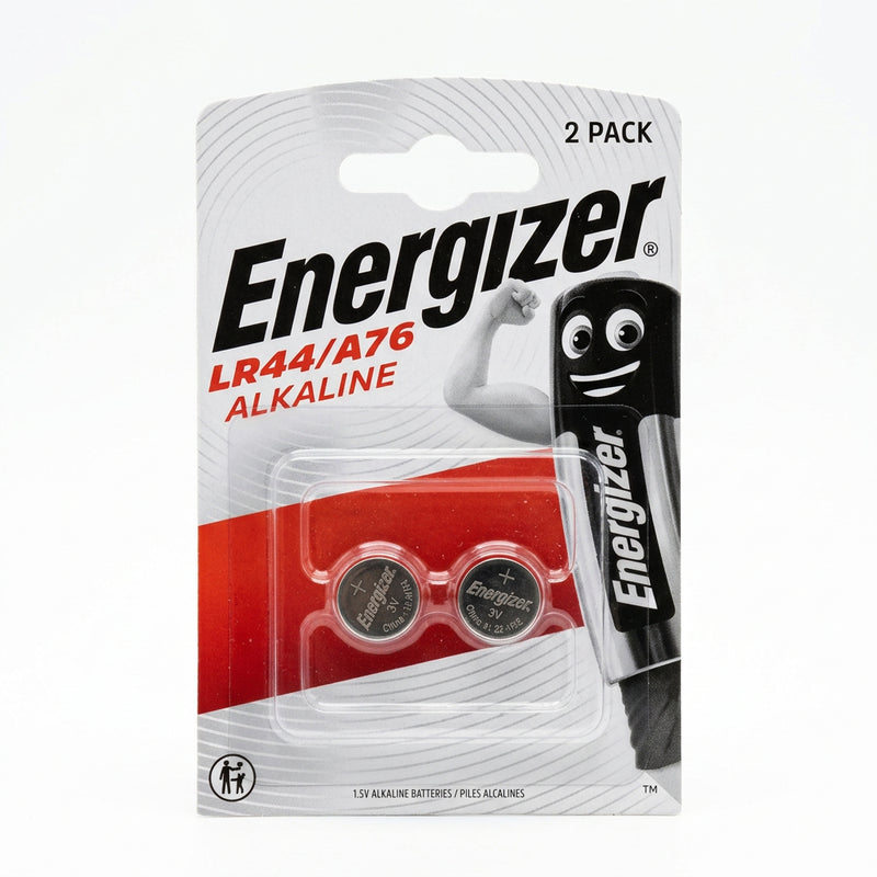 Energizer LR44 / A76 Alkali-Knopfzellenbatterien – 2 Stück