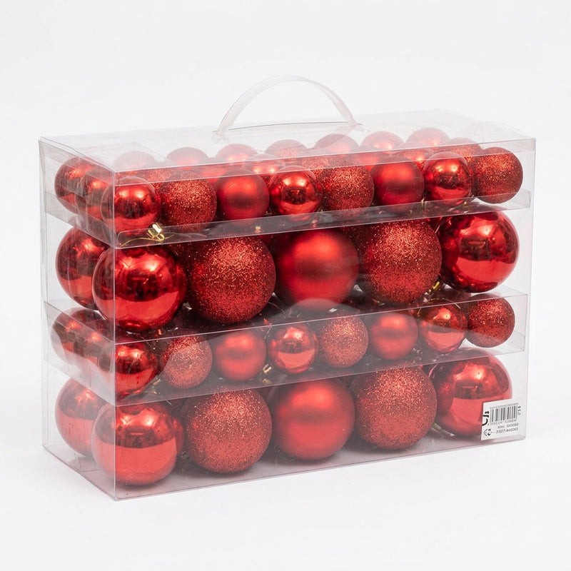 Silver Shatterproof Christmas Ball Ornaments Set/24 Pieces