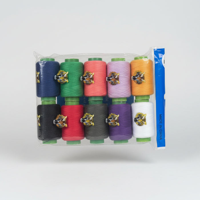 10-Piece Multi-Color Sewing Thread Set