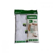 White Cotton Vest Yarrison 3PCs Perfect Fit murukali.com