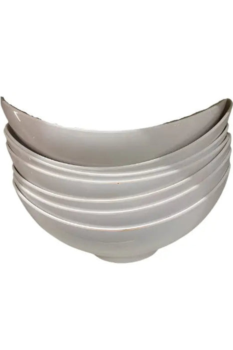 White  Oval Ceramic Serving  Bowl 1pcs Murukali.com