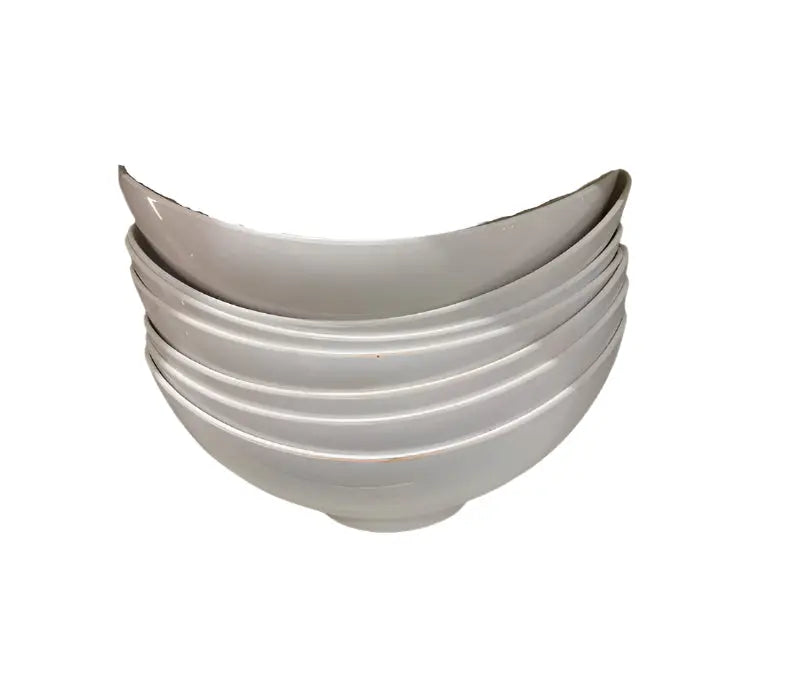 White  Oval Ceramic Serving  Bowl 1pcs Murukali.com