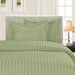 White /Sky Blue / Green Satin Stripe Duvet Quilt Cover Bedding Set murukali.com