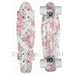 White and Pink Floral Skateboard Murukali.com