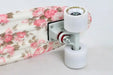 White and Pink Floral Skateboard Murukali.com