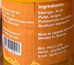Whiz Upp Mango Concentrate Juice 1L Murukali.com