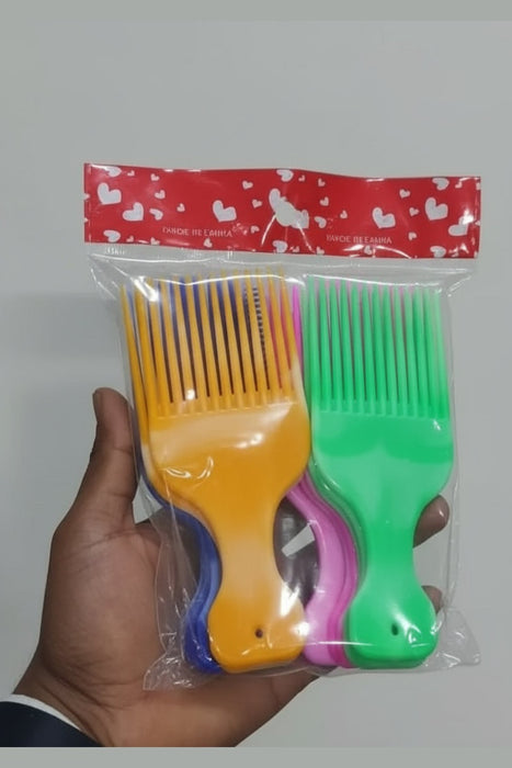 Wide Teeth Brush Pick Comb Fork Hairbrush set of 12pcs kukiranguzo