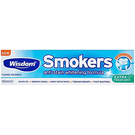 Wisdom 50 ml Smokers Anti-Stain Whitening Toothpaste murukali.com