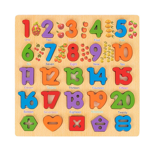 Wooden alphabet, puzzles and number set. murukali.com