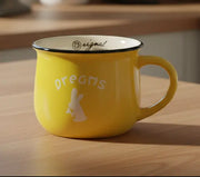 Yellow Ceramic Mug – “Dreams” with Rabbit Design by Signal Ceramics Murukali.com