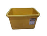 Yellow Square Plastic Basin Storage Cabinet 45L with its lid(cover) in green color Murukali.com