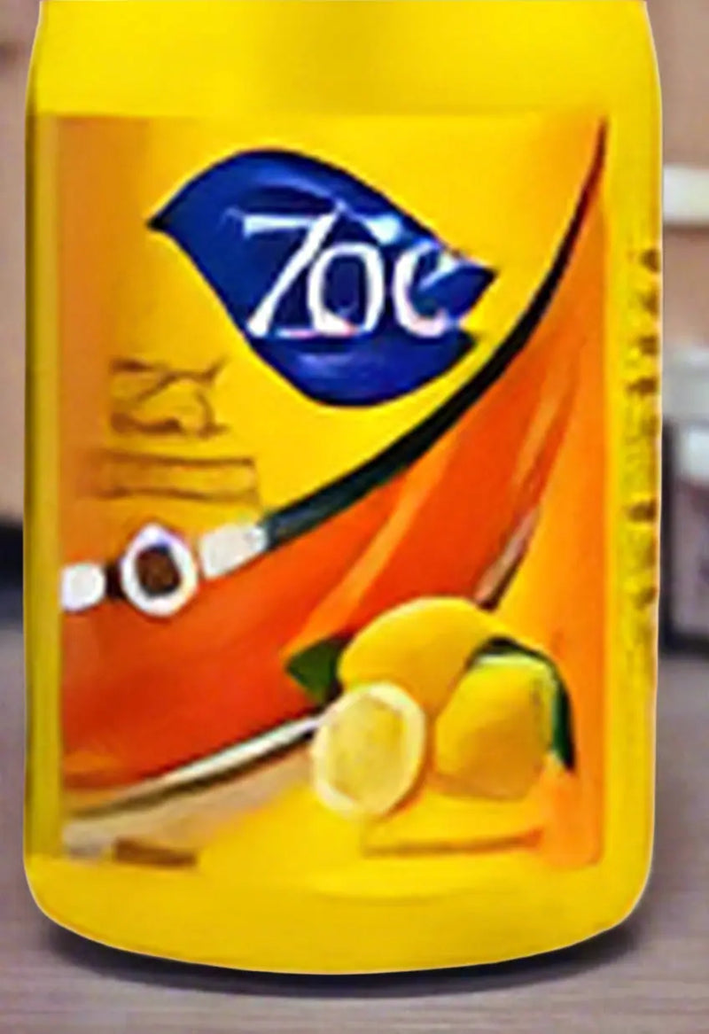 Yellow bottle with a pump on a light pink background