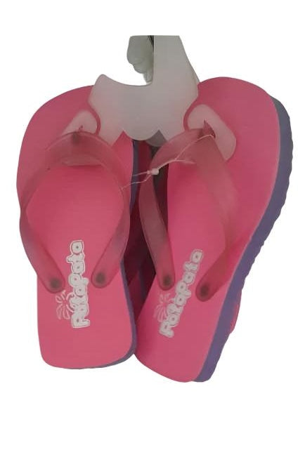 Patapata Pink Rubber Flipflops For Children