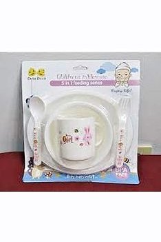 Duck 5 in 1 Children's Tableware Feeding set