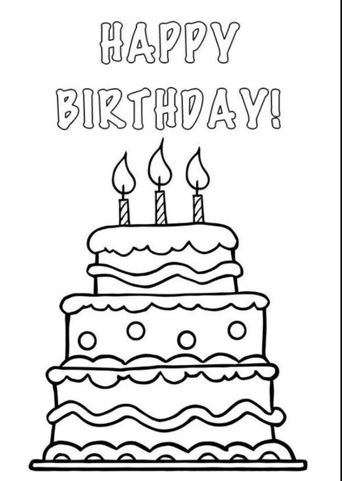 Birthday cake coloring book