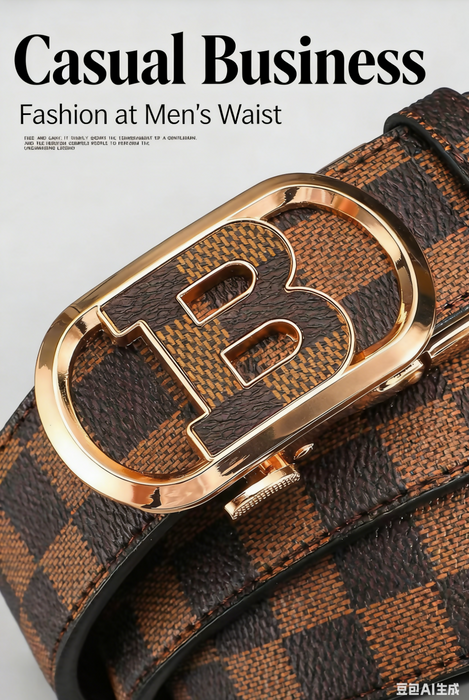 Luxury Gold Alloy Belt for Men