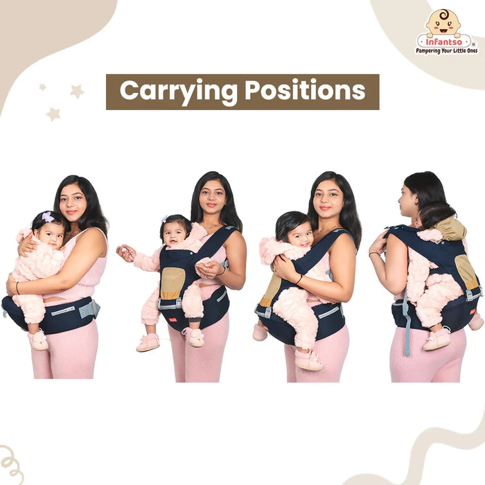Hip seat baby carrier