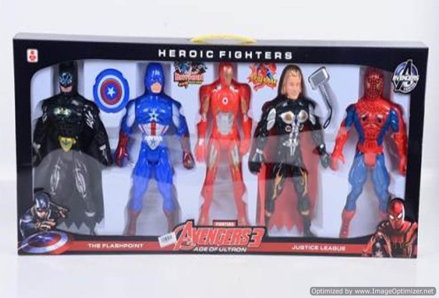 A Set of Super Heroes toy