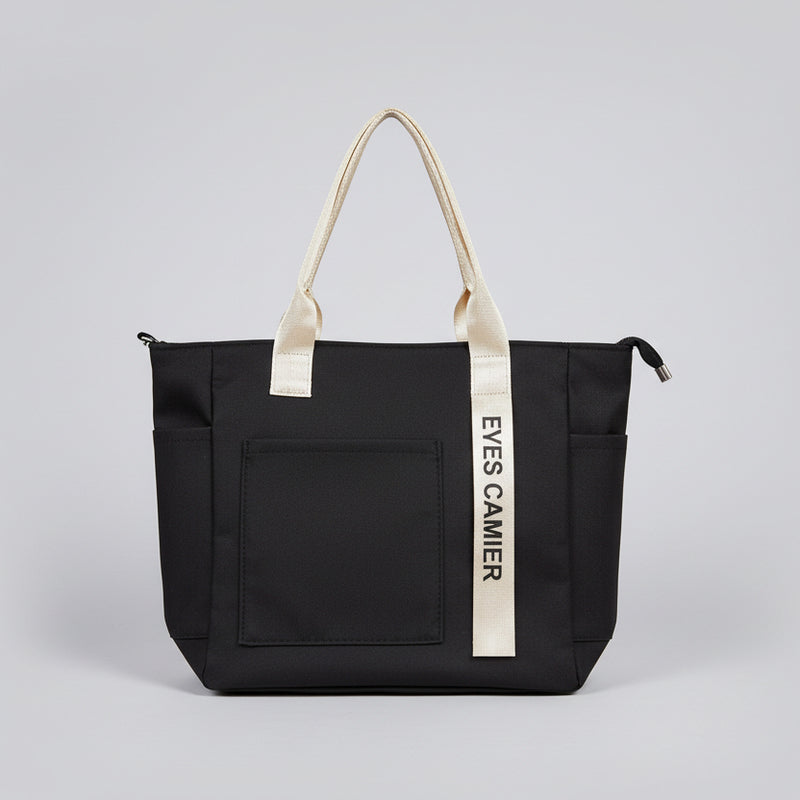 Eves Camier Black Canvas Tote Bag