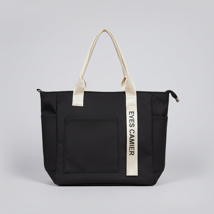 Eves Camier Black Canvas Tote Bag