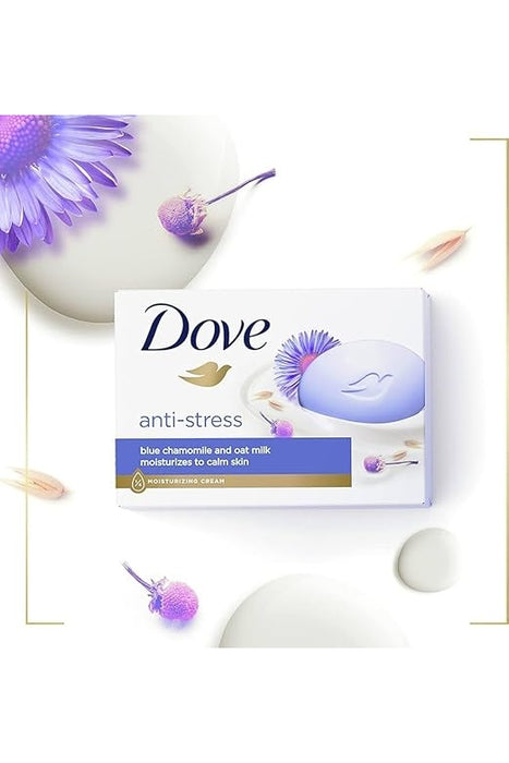 Dove Anti-Stress Blue Chamomile And Oat Milk Moisturizes to Calm Skin Soap