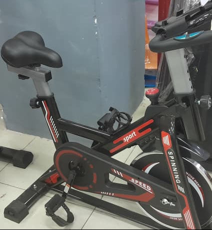 Spinning Bike Indoor Sport Black And Red