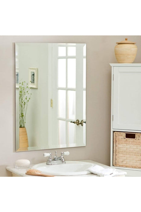 Bathroom Rectangular Frameless Wall Mirror 60cmx12cm