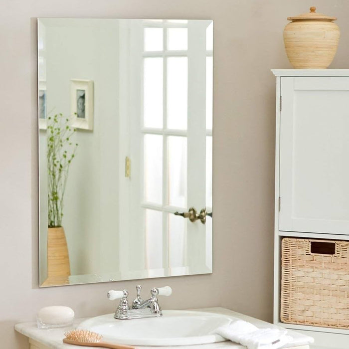 Bathroom Rectangular Frameless Wall Mirror 60cmx12cm