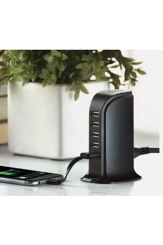 Multiple USB Fast Chargers, 25 W, 5 USB Power Supply.