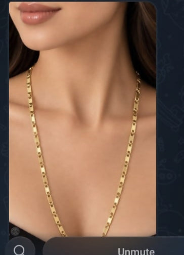 Golden sleek necklaces 50 gm