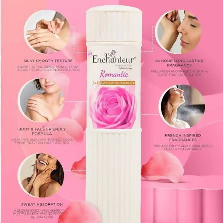 Enchanteur Romantic talc powder 125 gm