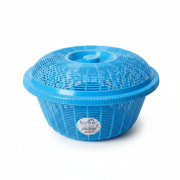 Kenstar Round Plastic Basket with Lid