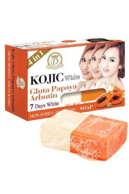 Kojic White Gluta Papaya Arbutin 7 Days Whitening Soap 4 in 1