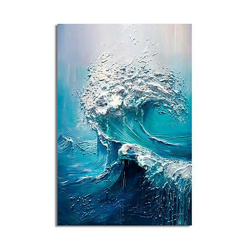 Oil Painting Hand Painted Vertical Abstract Modern Stretched Canvas