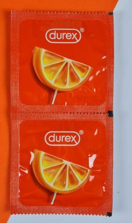 Durex Orange fruit flavor 2 pcs