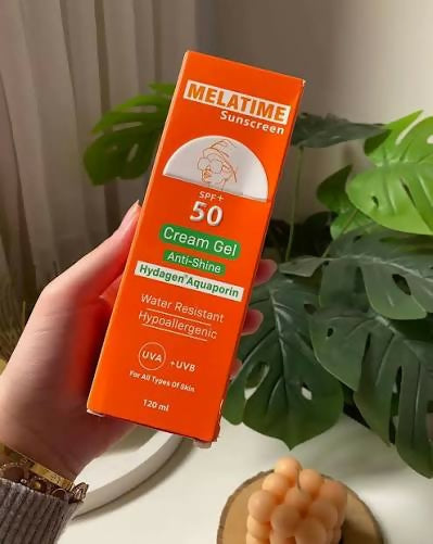 Melatime Sunscreen Cream Gel SPF+50 120ml | Daily UV Protection