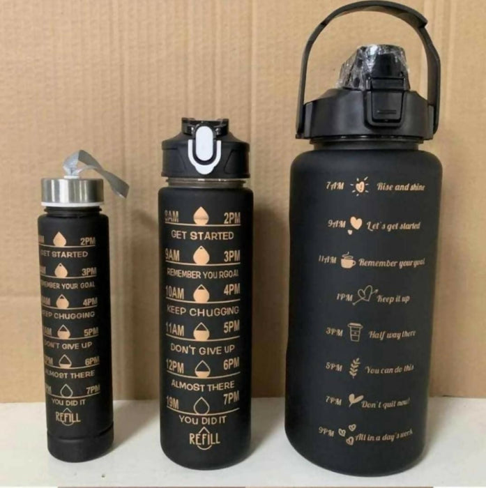 Motivational Time-Marked Water Bottle with Hourly Hydration Reminders – Leakproof, BPA-Free, Reusable Sports & Fitness Bottle