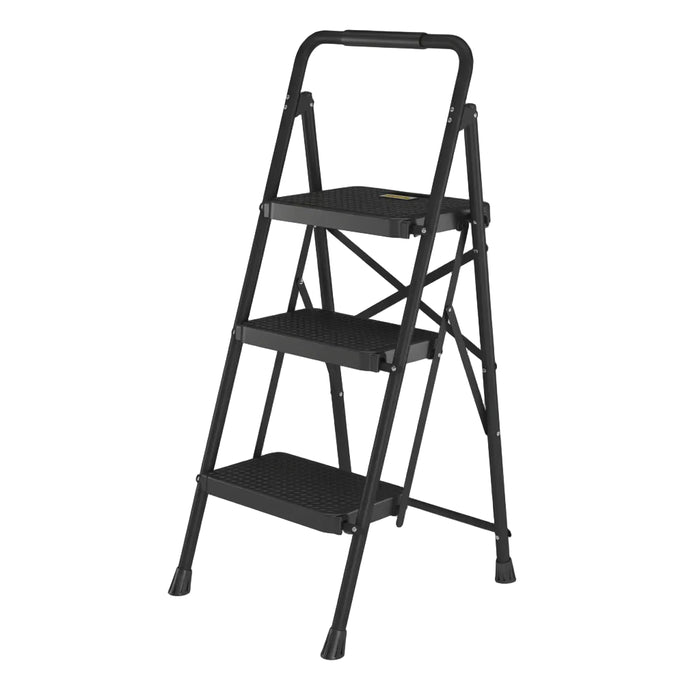 Folding 3-Step Metal Household Ladder