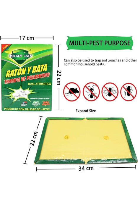 Professional Mouse Trap, Easy to Use Sticky Mouse Trap for Mice and Rats (34cm x 22cm)