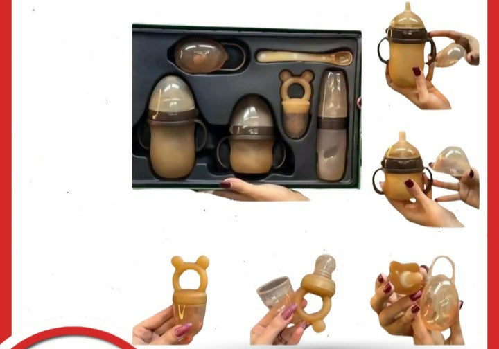 SILICONE BABY FEEDING SET/6 Pieces